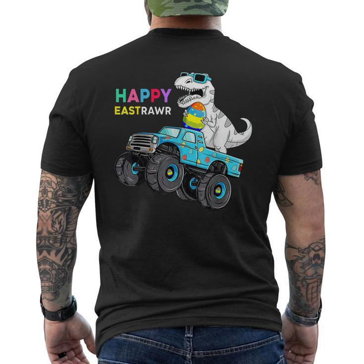 Happy Eastrawr T Rex Easter Monster Truck Dinosaur Boys Kids Men's Back Print T-shirt