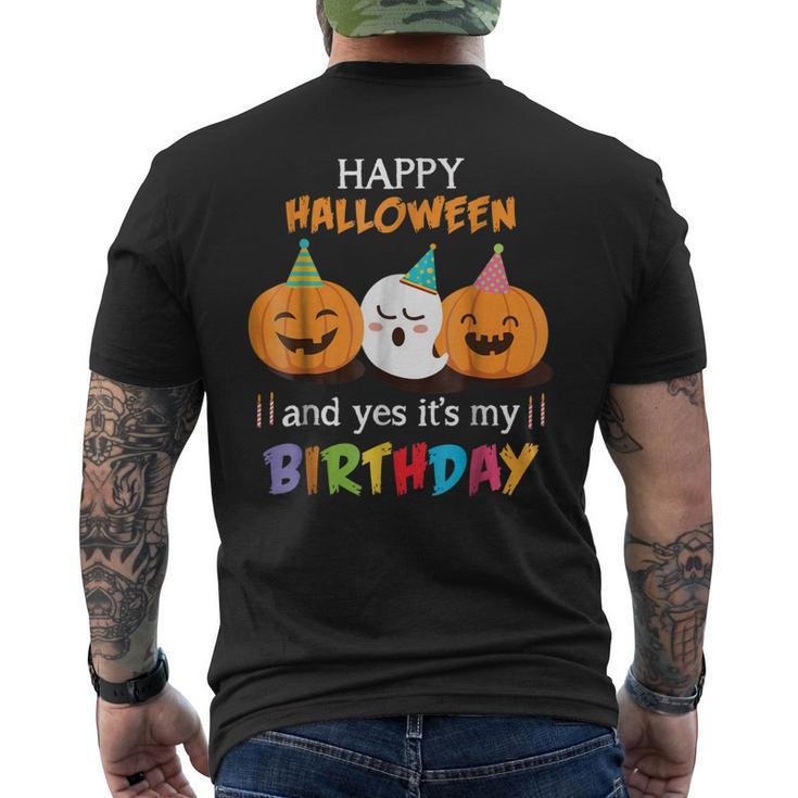 Happy Halloween And Yes Its My Birthday Cute Shirts Men's Back Print T-shirt