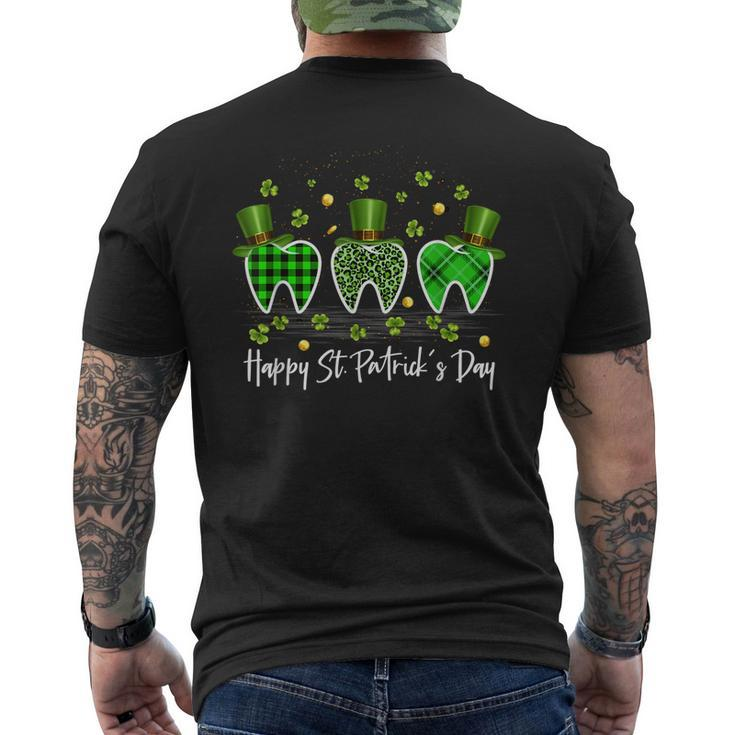 Happy Patrick Day Dentist Dental Leprechaun Tooth Shamrock Men's T-shirt Back Print