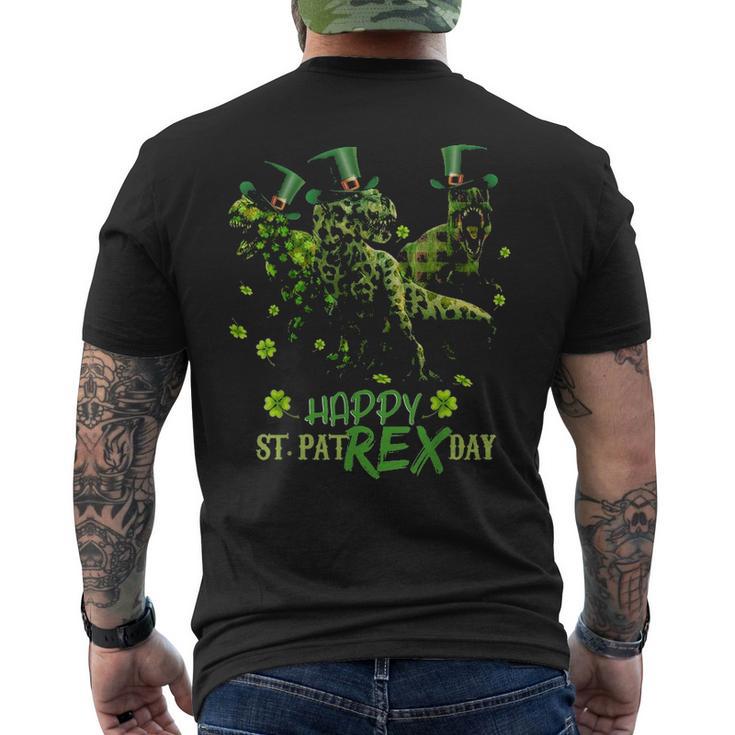 Happy St Patrex Day Dinosaur T Rex St Patrick Men's T-shirt Back Print