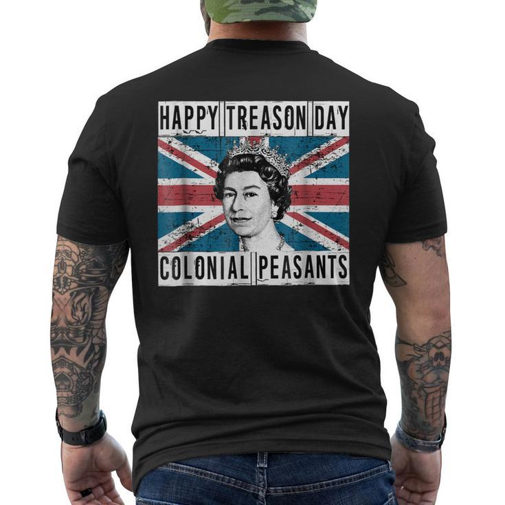 Happy Treason Day British 4Th Of July Men's Back Print T-shirt