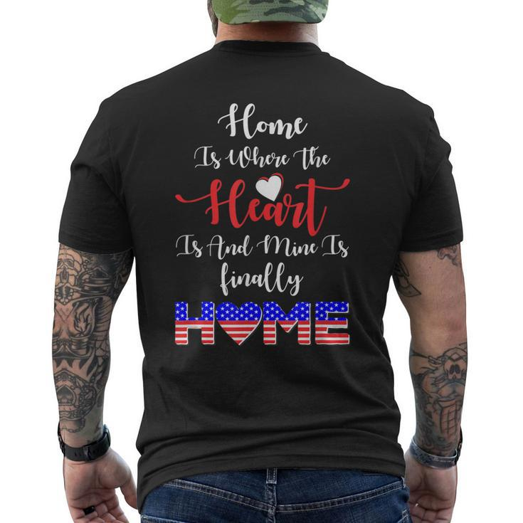My Heart Is Finally Back-Military Homecoming S Men's T-shirt Back Print