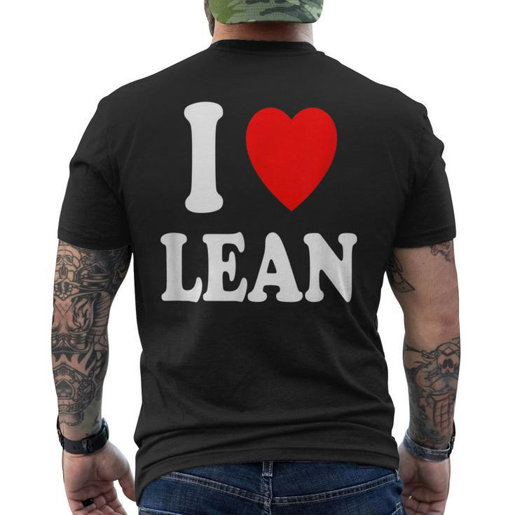 I Heart Love Lean Men's Back Print T-shirt