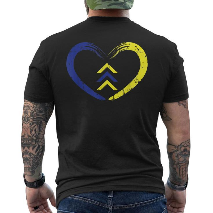 Heart Trisomy 21 Awareness World Down Syndrome Day 2020 Men's Back Print T-shirt