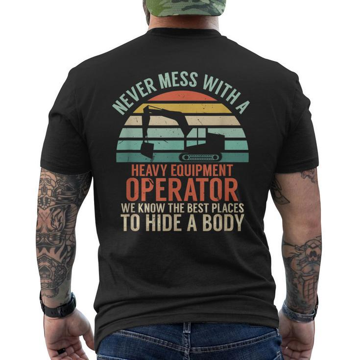Heavy Equipment Operator Joke | Mechanic & Operator Mens Back Print T-shirt