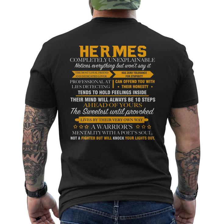 Hermes Completely Unexplainable Men's T-shirt Back Print - Seseable