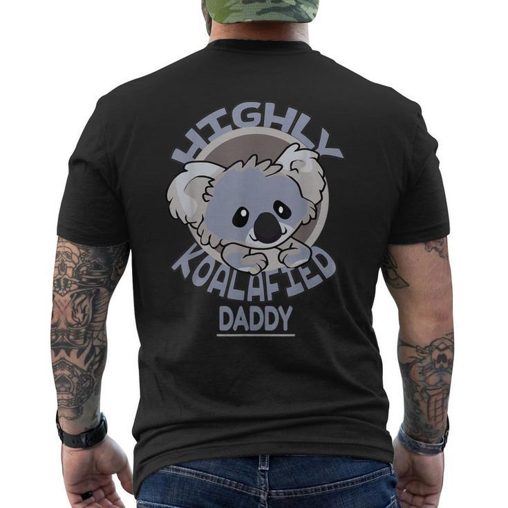 Highly Koalafied Daddy Koala Bear Men's Back Print T-shirt