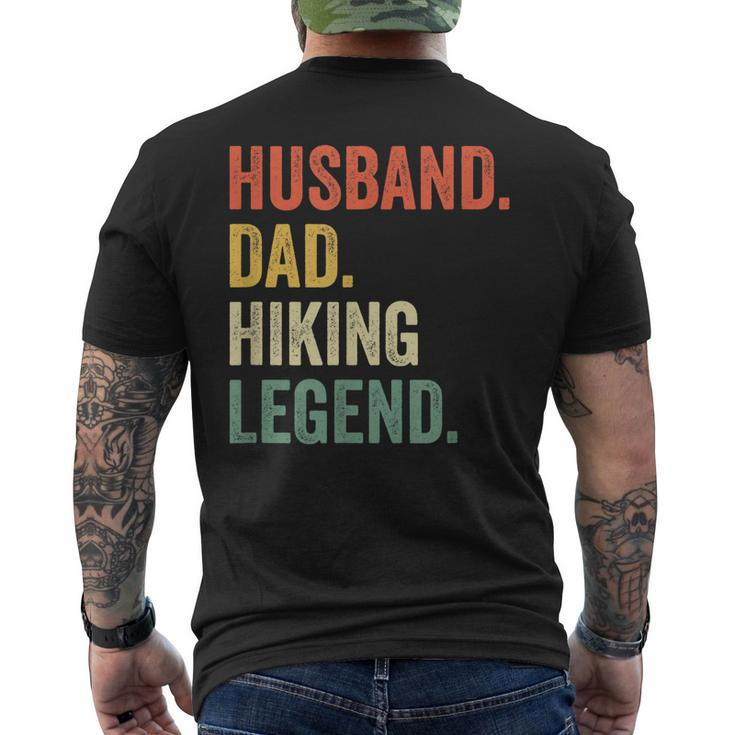 Mens Hiker Husband Dad Hiking Legend Vintage Outdoor Men's T-shirt Back Print