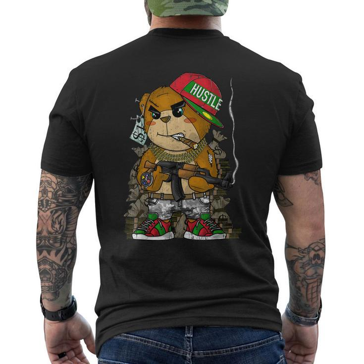 Hip-Hop Clothing Men Hipster Teddy Bear Rap Street Wear Men's Back Print T-shirt