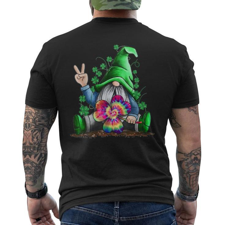 Hippie Gnomes Hippie Clover St Patricks Day Men's Back Print T-shirt