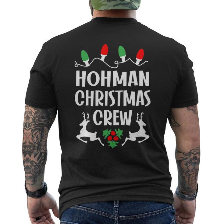 Hohman Name Gift Christmas Crew Hohman Mens Back Print T-shirt
