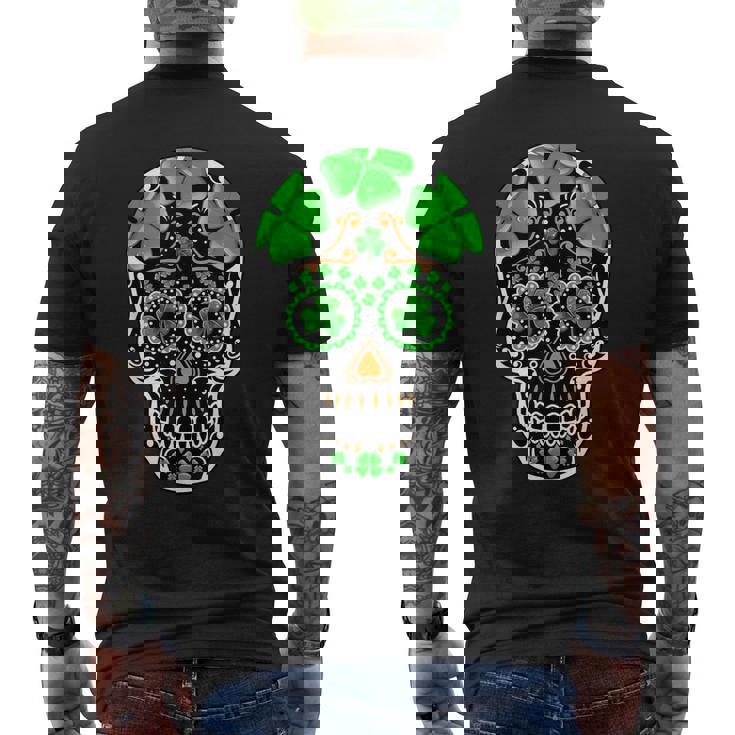 Holiday Sugar Skull Shirt Mexican Holiday Skull Shirt Men's Back Print T-shirt