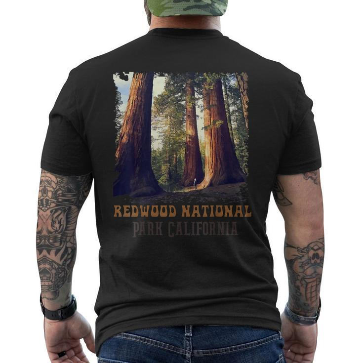 Humboldt Redwoods Retro Us California State Vintage Parks Men's Back Print T-shirt
