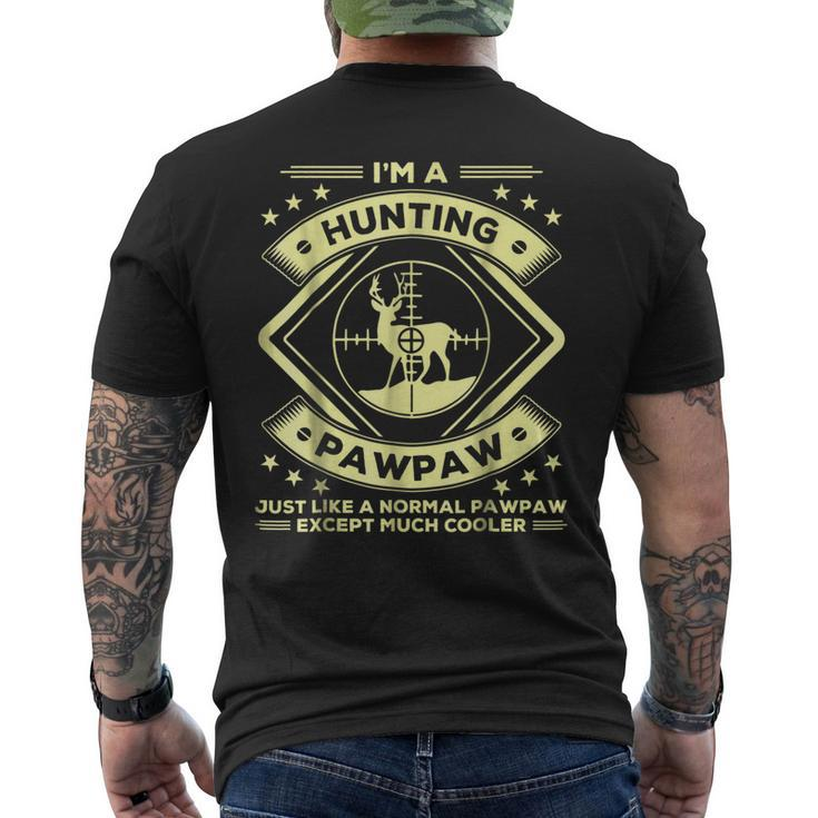 Hunting Paw Paw  Funny Hunter Gifts Grandpa Mens Back Print T-shirt