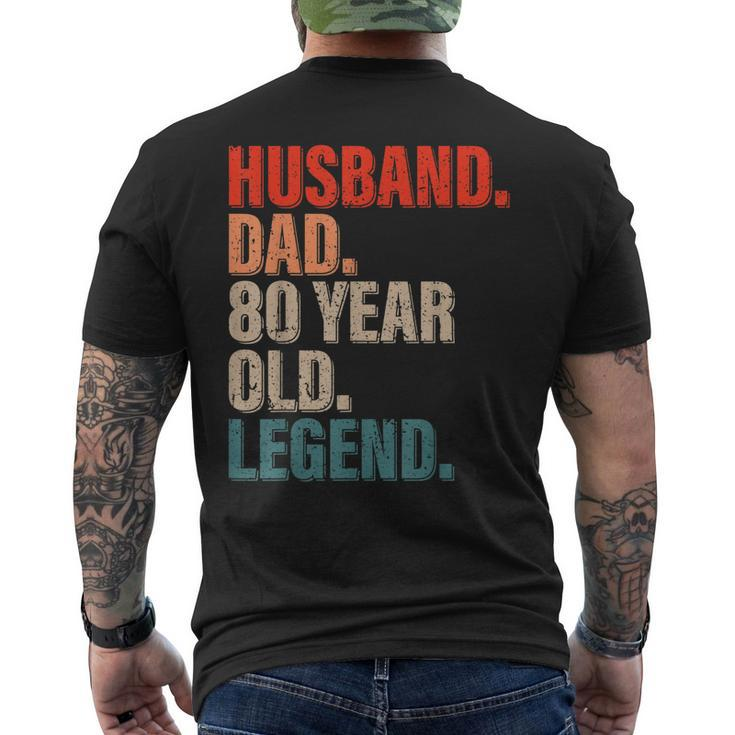 Mens Husband Dad 80 Year Old Legend Vintage 80Th Birthday 1943 Men's Back Print T-shirt