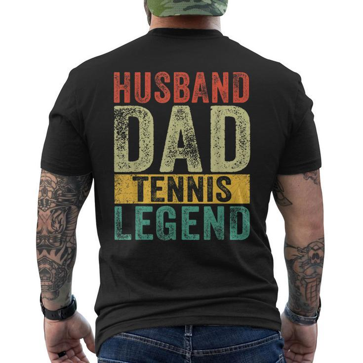 Mens Husband Dad Tennis Legend Fathers Day Vintage Men's T-shirt Back Print