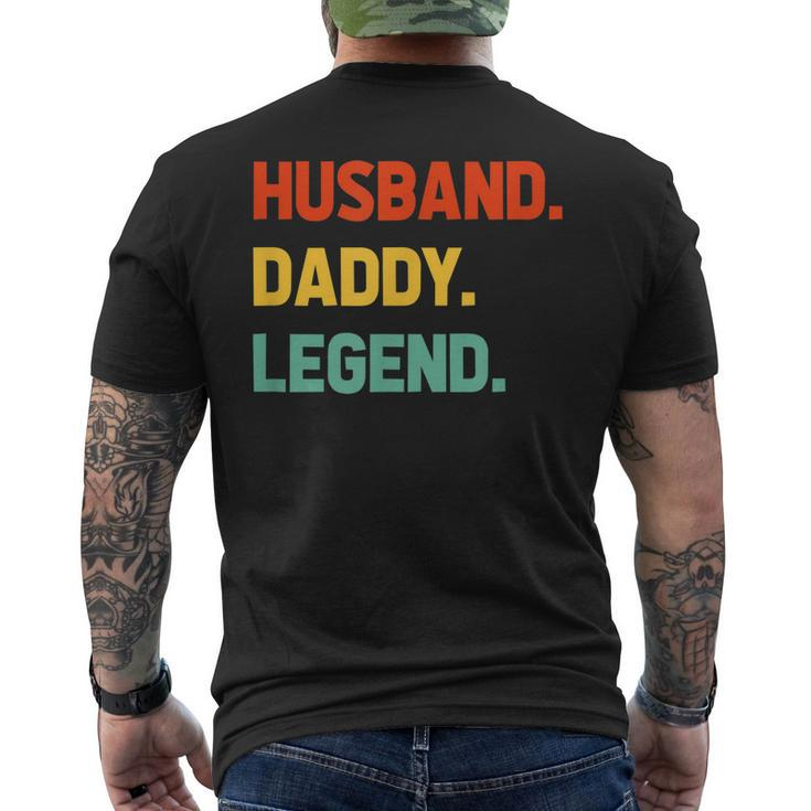 Husband Daddy Legend Fathers Day For Daddy Best Dad Men's Back Print T-shirt