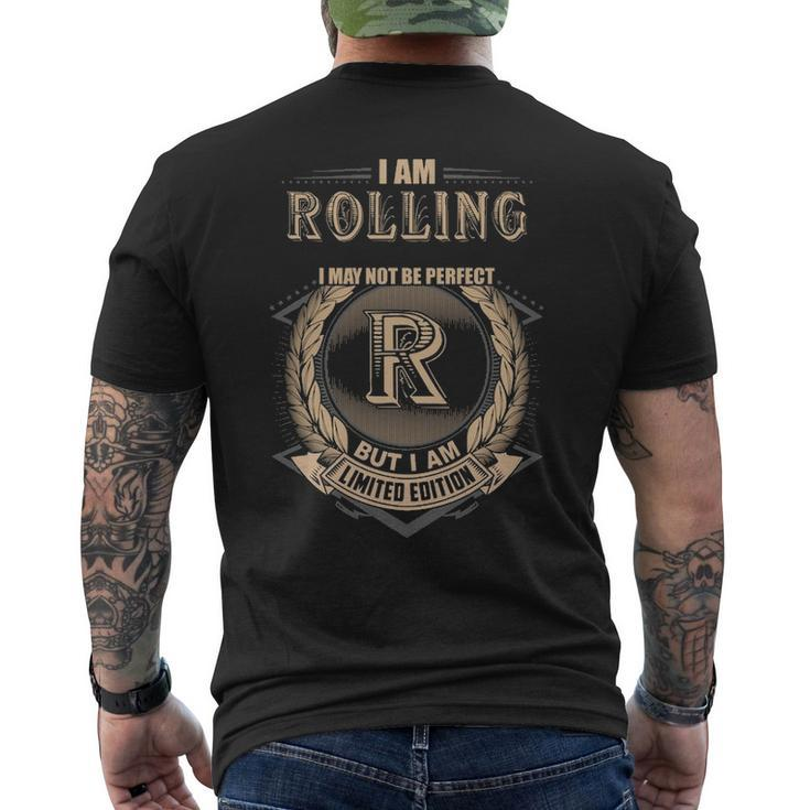 I Am Rolling I May Not Be Perfect But I Am Limited Edition Shirt Mens Back Print T-shirt