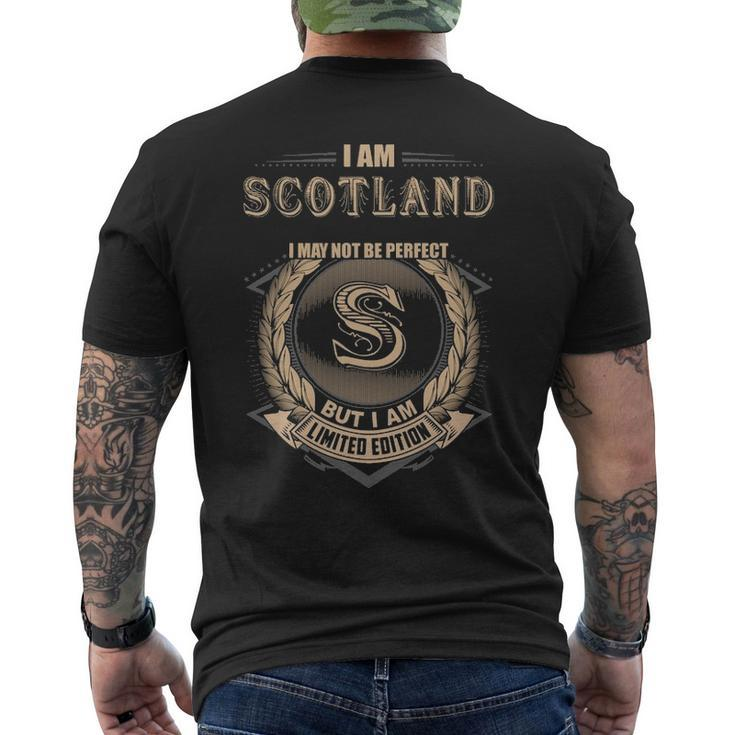 I Am Scotland I May Not Be Perfect But I Am Limited Edition Shirt Mens Back Print T-shirt
