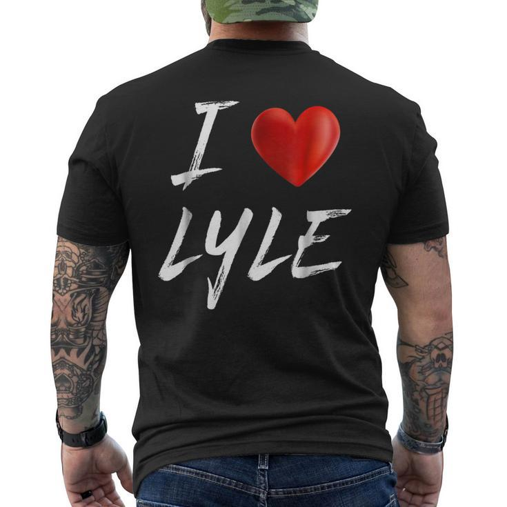 I Love Heart Lyle Family Name T Mens Back Print T-shirt