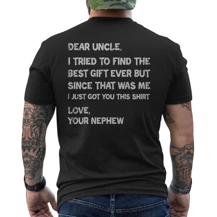 I Tried To Find The Best Ever Funny Uncle Mens Mens Back Print T-shirt