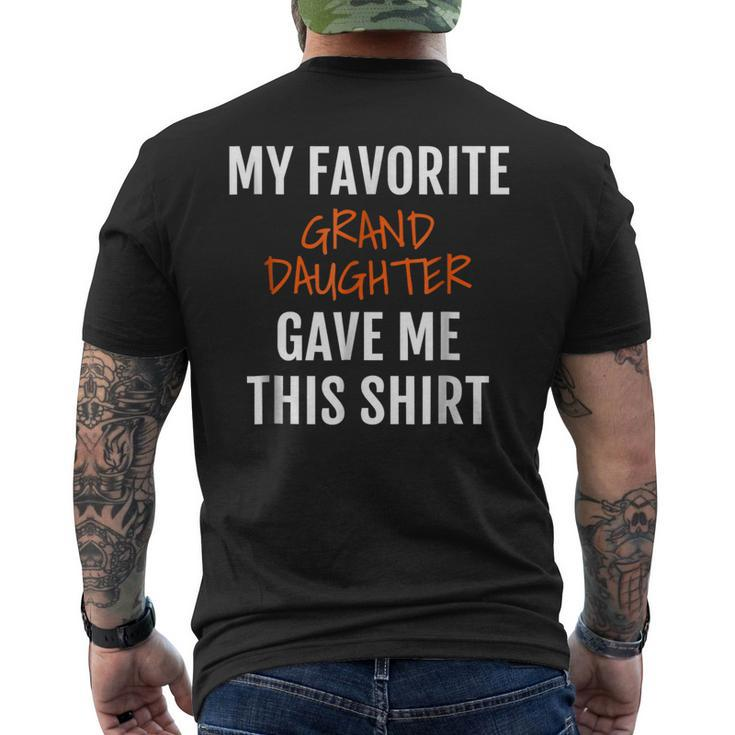 Ideas For Grandpa Favorite Grand Daughter Men's Back Print T-shirt