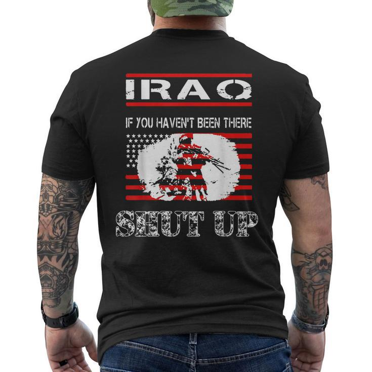 Iraq T Veteran Soldier Military Desert Shield Men's T-shirt Back Print