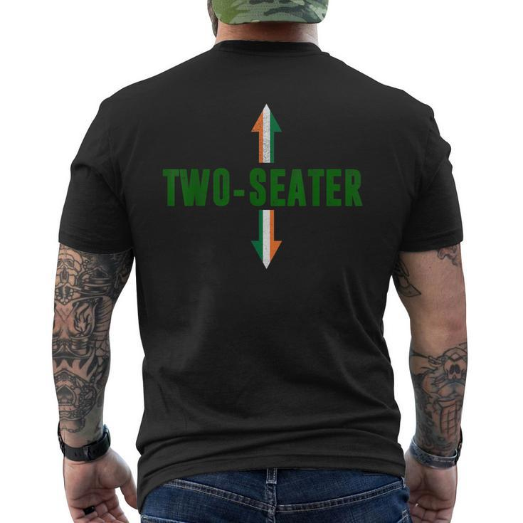 Irish Flag Two Seater Party-Trashy Adult Humor St Patricks Men's T-shirt Back Print