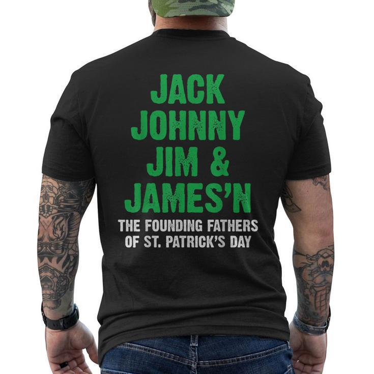 Irish Lucky Green St Patricks Day Founding Fathers Men's T-shirt Back Print - Thegiftio
