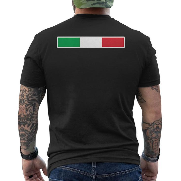 Italian Flag Italy Italia Family Heritage Italiano Men's Back Print T-shirt