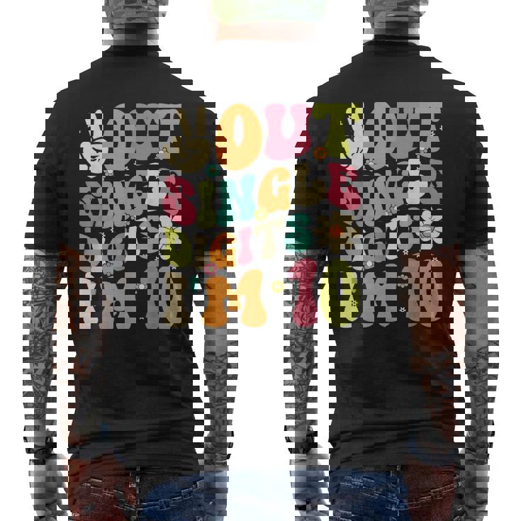 Its My 10Th Birthday Peace Out Single Digits Im 10 Year Old Men's Back Print T-shirt