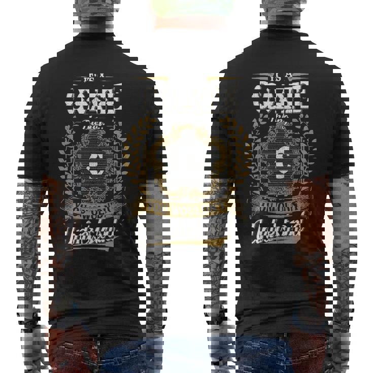 Its A Coate Thing You Wouldnt Understand Shirt Coate Family Crest Coat Of Arm Mens Back Print T-shirt