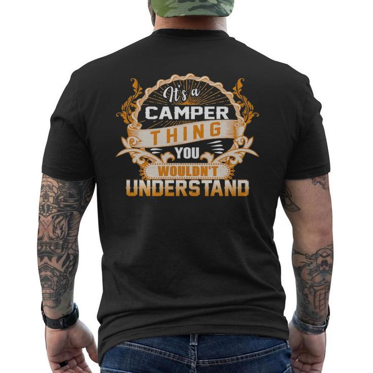 Its A Camper Thing You Wouldnt Understand Camper For Camper Men's T-shirt Back Print