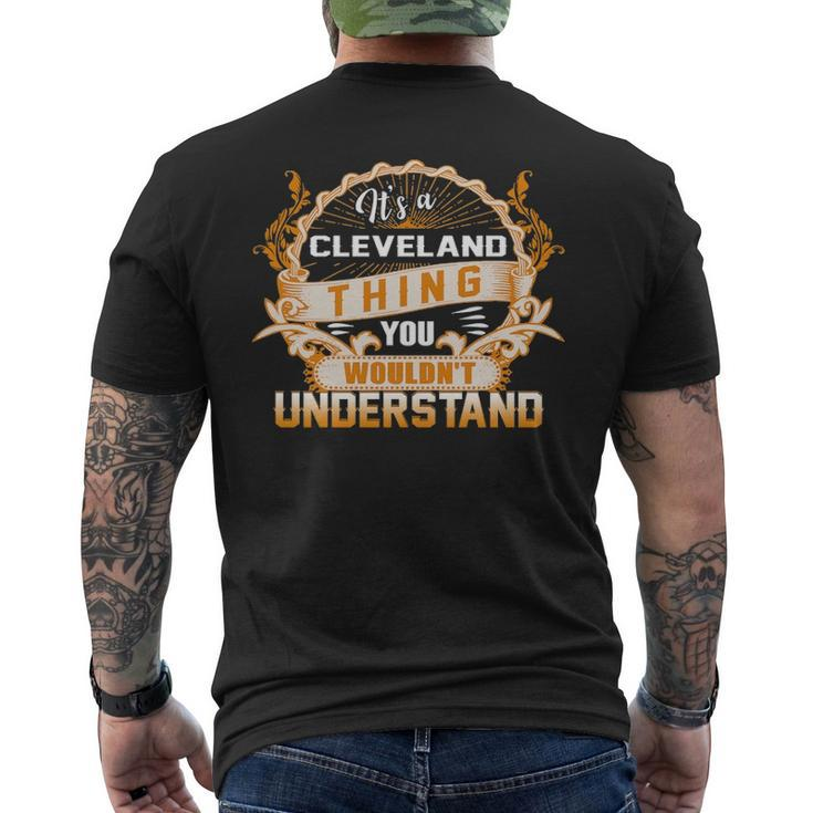 Its A Cleveland Thing You Wouldnt Understand Cleveland For Cleveland Men's T-shirt Back Print