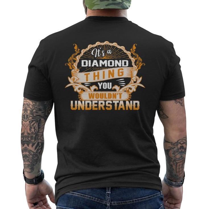 Its A Diamond Thing You Wouldnt Understand Diamond For Diamond Men's T-shirt Back Print