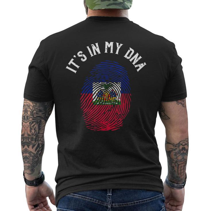 Its In My Dna Fingerprint Prideful Haitian Men's Back Print T-shirt