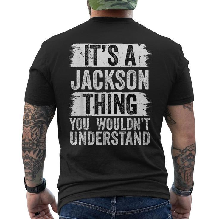 Its A Jackson Thing You Wouldnt Understand Vintage Men's Back Print T-shirt