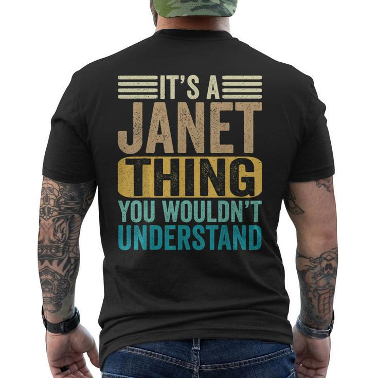 Its A Janet Thing You Wouldnt Understand Forename Men's Back Print T-shirt