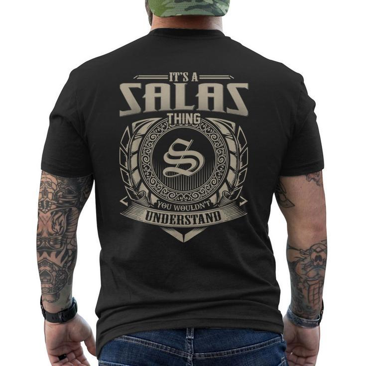Its A Salas Thing You Wouldnt Understand Name Vintage Men's T-shirt Back Print