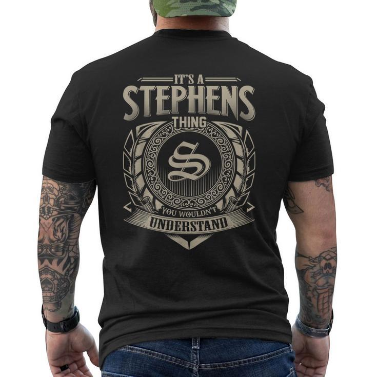 Its A Stephens Thing You Wouldnt Understand Name Vintage Men's T-shirt Back Print