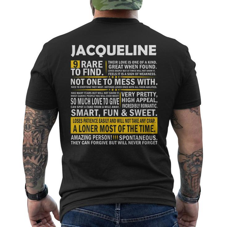 Jacqueline 9 Rare To Find Completely Unexplainable Men's T-shirt Back Print