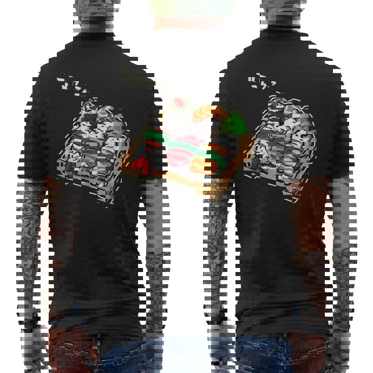 Japanese Anime Kawaii Sushi Plate Men's T-shirt Back Print | Seseable CA