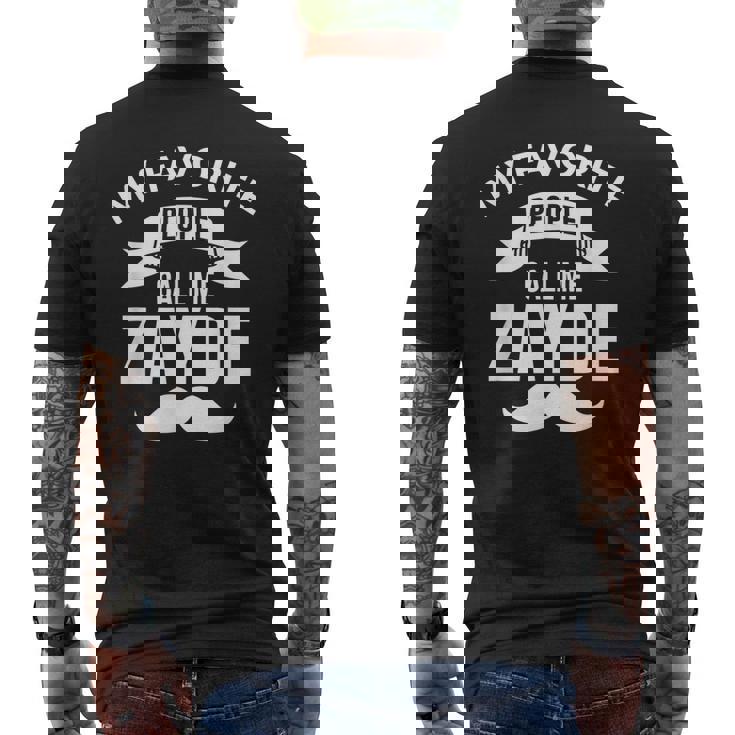 Jewish Grandpa Gift  My Favorite People Call Me Zayde Gift For Mens Mens Back Print T-shirt