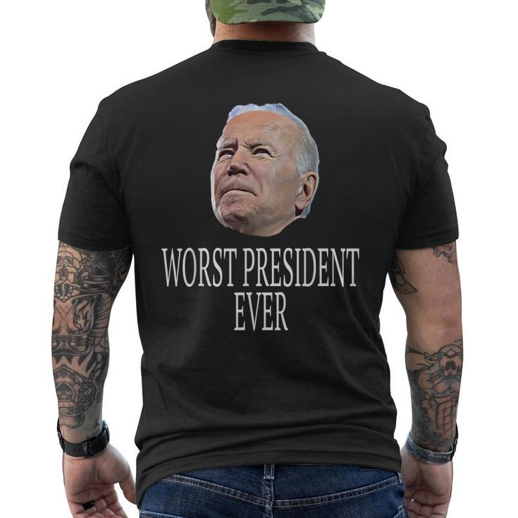 Joe Biden Worst President Ever Men's Back Print T-shirt