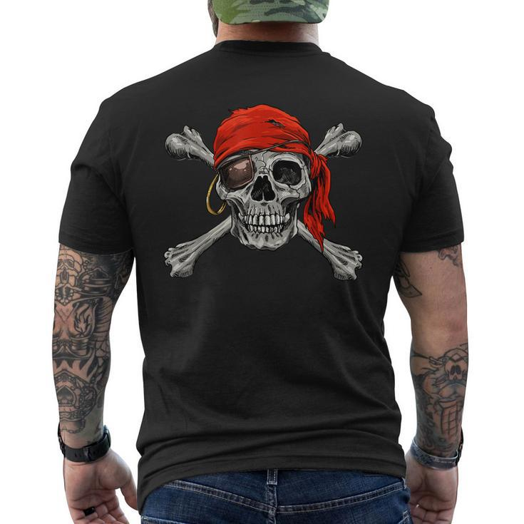 Jolly Roger Pirate Skull Crossbones Halloween Costume Men's Back Print T-shirt