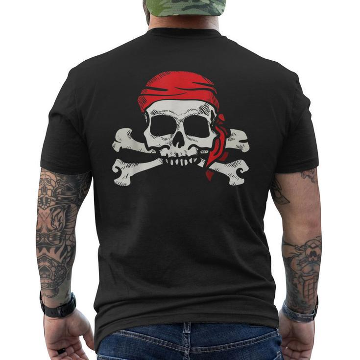 Jolly Roger Pirate Skull And Crossbones Men's Back Print T-shirt
