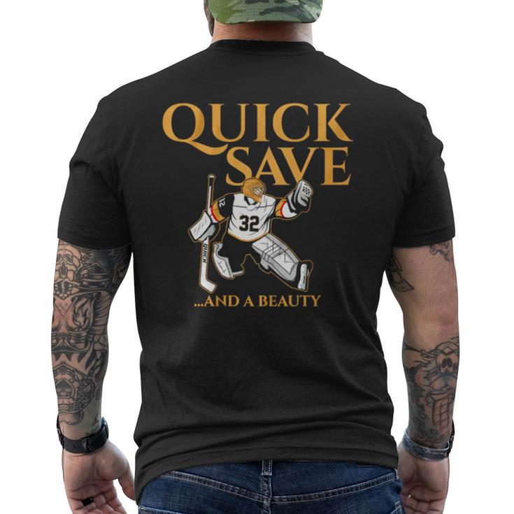 Jonathan Quick Las Vegas Quick Save Men's Back Print T-shirt