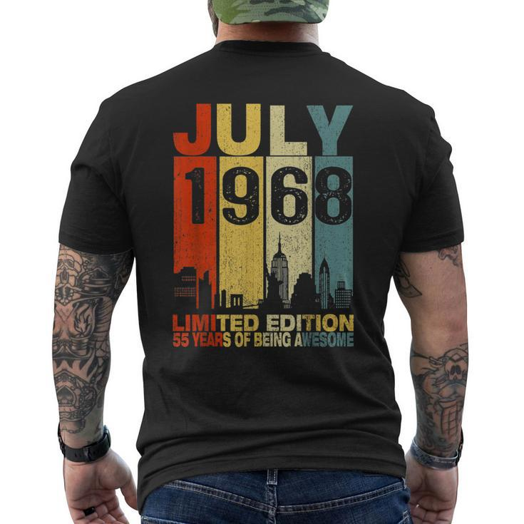 July 1968 Limited Edition 55 Year Of Being Awesome Men's Back Print T-shirt