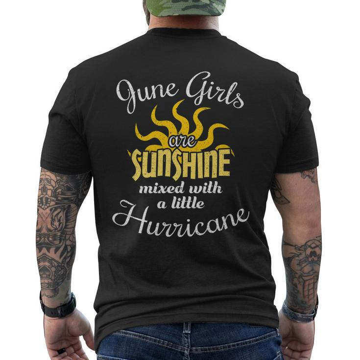 June Girls Are Sunshine Birthday Birth Month Men's Back Print T-shirt