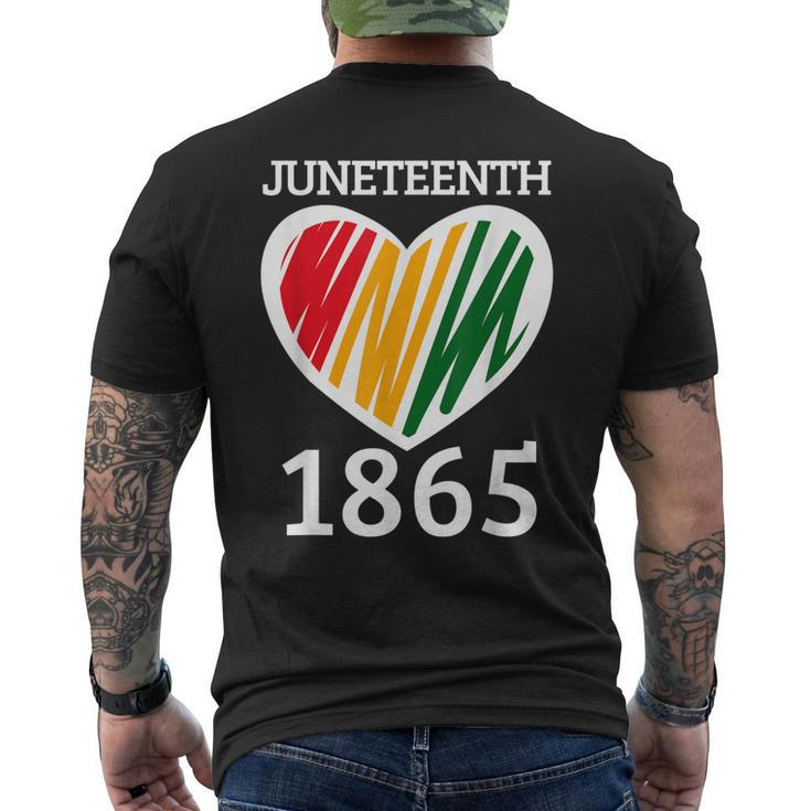 Junenth 1865 African American Freedom Day Men's Back Print T-shirt